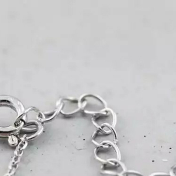 NEW 925 Silver Zircon Water Drop Lariat Necklace - Picture 9 of 11